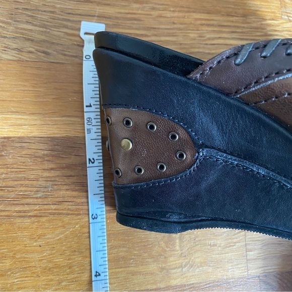 Vintage Infinity Women Leather Slip On High Heel Sandals Size 8 - Picture 7 of 8